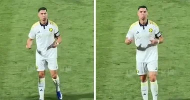 كرستيانو رونالدو يثير جدلا بين جماهير الشباب برقصته المثيرة بعد ترديد هتافات ميسي في الملعب
